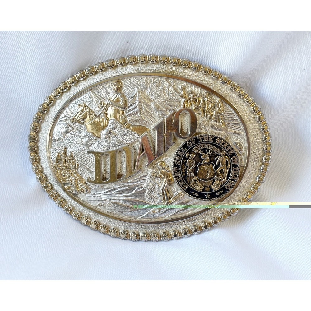 Montana Silversmiths Men's Idaho Two Tone Attitude Belt Buckle H27